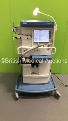 Drager Primus Anaesthesia Machine Ref 8603800-39 Software Version 4.50.00 - Running Hours Mixer 38771 Ventilator 17475 with Hoses (Powers Up) * SN ARXN-0016 * * Mfd 2006 *