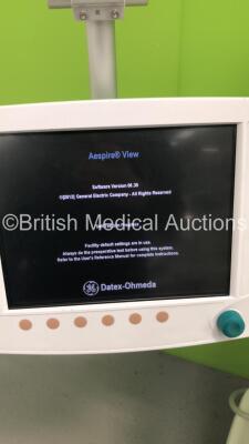 Datex-Ohmeda Aespire View Anaesthesia Machine Software Version 6.30 with Bellows,Oxygen Mixer and Hoses (Powers Up) - 2