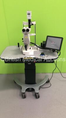 Topcon Pascal Retinal Photocoagulation Laser Version Pascal 2R/G 2.4.0 with 2 x 12.5x Eyepieces,Monitor and Footswitch (Powers Up with Stock Key-Key Not Included) * SN 400030 *