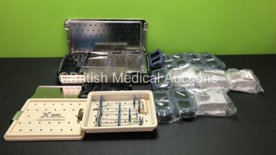 Mixed Lot Including 1 x Synthes Drill Set *Incomplete* 1 x Bionx Implant Meniscus Arrow Instrumentation Set, 8 x Nellcor Protection Cases and 3 x Welch Allyn Assy Wall Holders