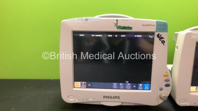 Job Lot of Patient Monitors Including 1 x Philips Intellivue MP50 Anesthesia Monitor, 1 x Philips MP30 Patient Monitor and 1 x Welch Allyn 53N00 Patient Monitor (All Power Up) - 2