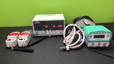 Mixed Lot Including 1 x Karl Storz 264305 20 SCB Electronic Endoflator (Powers Up) 2 x LiDCO Ltd Flow Regulators (Both Power Up) 1 x Ranger Blood/Fluid Warmer (No Power)1 x Respironics Criterion Monitor with 1 x AC Power Supply (Powers Up)