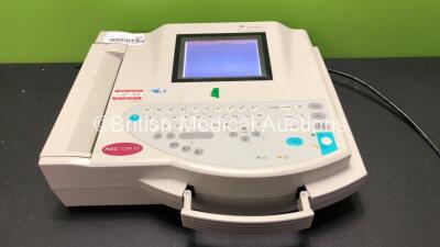 GE MAC 1200 ST ECG Machine with 1 x 10 Lead ECG Lead (Powers Up) *SN 550020960*