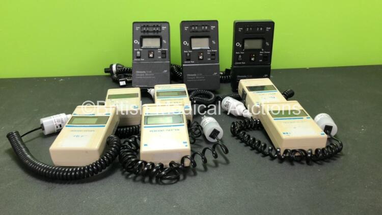 Job Lot Including 3 x Ohmeda 5120 Oxygen Monitors (All Power Up) 6 x TED60J Percent Oxygen Monitors (All Power Up)