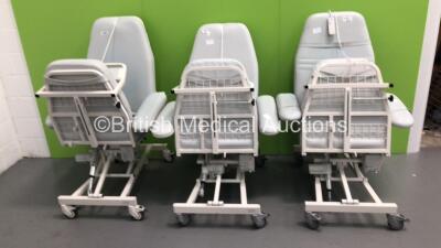 3 x Digiterm Ltd Comfort-4 Dialysis Chairs with Controllers