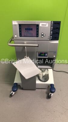 ERBE VIO 300 D Electrosurgical / Diathermy Unit Version 2.1.4 with ERBE IES 2 Smoke Evacuator and Dual Footswitch on Trolley (Powers Up with Error-See Photos)