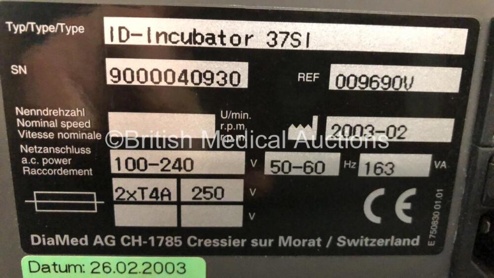 Job Lot Including 1 x ID-Incubator 37 SI DiaMed-ID Micro Typing