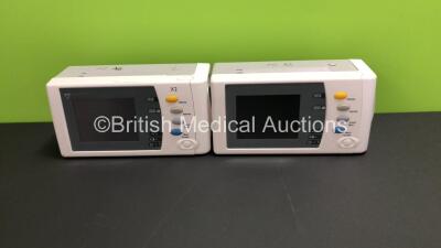 2 x Philips IntelliVue X2 Patient Monitors *Mfd's - 2016 and 2015* with Press, Temp, NBP, SPO2 and ECG RESP Options and 2 x Flat Batteries (Both Power Up with Stock Batteries, 2 x Flat Batteries Included) *DE506J3566 / DE575M1486*