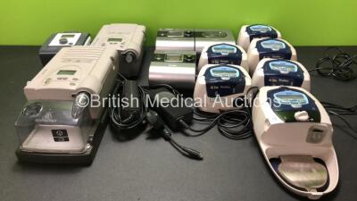 Job Lot of CPAP Units Including 2 x Respironics BiPAP Units with 1 x Respironics REMstar Heated Humidifier Unit (Both Power Up) 1 x Philips Respironics REMstar Pro C-Flex+ CPAP Unit with 1 x AC Power Supply (Powers Up) 2 x ResMed S9 CPAP Units with 1 x Re