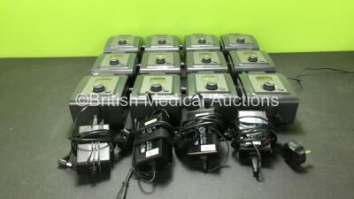 12 x Philips Respironics REMstar Pro C Flex + CPAP Units with 5 x AC Power Supplies (All Power Up) *SN P162317563B91 - P185531053975 - P16729137520A - P18554640D29C - P165520678EF1 - P185565510CDF - P2141497635D7 - P213439657330 - P232307225675 - P2455844