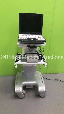 GE Vivid-i Portable Ultrasound Scanner *Mfd - 06/2010* with Sony UP-D897 Digital Graphic Printer on Vivid i Cart (Powers Up with Blank Screen) *020767VI / 040098*