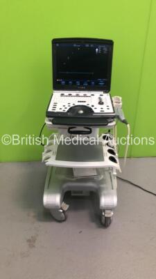 GE Vivid-q Portable Ultrasound Scanner * Mfd - 01/2011* Application Software Version 11.1.0 Build 19 , System Software Version 4.1.18 with 1 x M4S-RS Transducer / Probe and 3 Lead ECG Lead on Vivid-i Cart (Powers Up) *020792Vq*