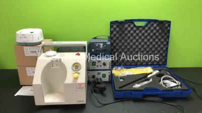 Mixed Lot Including 48 x Adhesive Textile SpO2 Disposable Sensors, 1 x Eschmann VP25 Suction Unit (Powers Up) 1 x PARI Turbo Boy SX Nebulizer (Powers Up) 2 x RB Medical Cautery Light Duty Transformers with 1 x Probe (Both Power Up) 1 x EchoSon R-510 Ultra