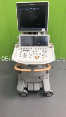 Philips iE33 Flat Screen Ultrasound Scanner *S/N 02L66K* **Mfd 12/2005** Software Version 5.0.3.125 with 2 x Transducers / Probes (S5-1 and D2cwc) Sony UP-D895MD Digital Graphic Printer and Mitsubishi MD3000 Video Cassette Recorder (Powers Up - Marks / Sc