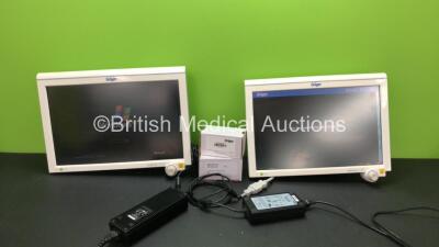 2 x Drager Infinity C700 Monitors with 2 x AC Power Supplies (Both Power Up)