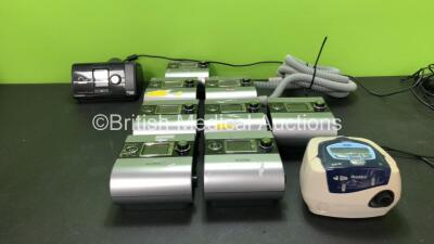 Job Lot of CPAP Units Including 1 x ResMed AirSense 10 Autoset CPAP Unit (Powers Up when Tested with Stock Power Supply-Power Supply Not Included) 8 x ResMed S9 Escape CPAP Units with 5 x AC Power Supplies (All Power Up) 1 x ResMed Escape II CPAP Unit wit