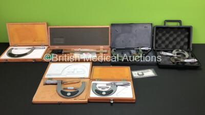 Job Lot of 6 x Micrometers in Cases