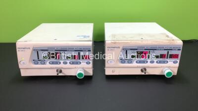 2 x Olympus UHI-3 Insufflator Units (Both Power Up with some Casing Damage - See Photos)