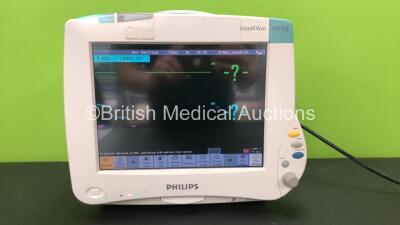 Philips Intellivue MP50 Touch Screen Patient Monitor *Mfd 2008* (Powers Up) 1 x Philips M3015A Microstream CO2 Module Including Press and Temp Options, 1 x Philips M3001A Module Including ECG, SpO2, NBP, Temp and Press Options (Cracked Casing-See Photo) *