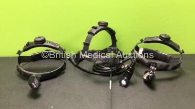 3 x Welch Allyn Head Lights *All Untested-Cables Not Included*