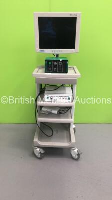 MediCart Stack Trolley with NDS EndoVue Monitor, RB CLS 150-2 Light Source and Ecleris Xeno Cam Camera Control Unit