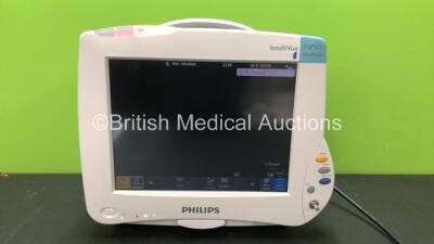 Philips Intellivue MP50 Anesthesia Patient Monitor with 1 x Philips M3015A Module Including Microstream CO2 Module Including Press and Temp Options (Powers Up with Damaged Dial-See Photo)