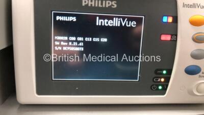 2 x Philips Intellivue X2 Handheld Patient Monitors Software Version K.21.61 - M.04.00 Including ECG, SpO2, NBP, Temp and Press Options with 2 x Batteries (Both Power Up when Tested with Stock Batteries,2 x Flat Batteries Included) *Mfd 2018 - 2010* - 2