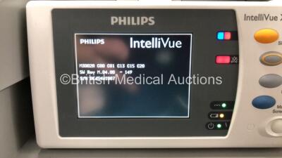 2 x Philips Intellivue X2 Handheld Patient Monitors Software Version K.21.61 - M.04.00 Including ECG, SpO2, NBP, Temp and Press Options with 2 x Batteries (Both Power Up when Tested with Stock Batteries,2 x Flat Batteries Included) *Mfd 2018 - 2010* - 3