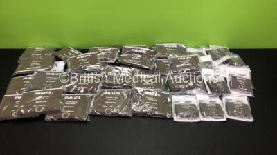 Job Lot of Approx.40 Philips Blood Pressure Cuffs (Various Sizes Unused and Wrapped)