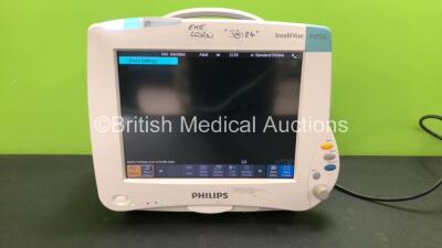 Philips Intellivue MP50 Anesthesia Patient Monitor with 1 x Philips M3015A Module Including Microstream CO2 Module Including Press and Temp Options, 1 x Philips M3001A Opt A01C06 Module Including ECG, Press, Temp, NBP and SpO2 Options *Damaged Casing-See 