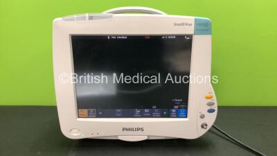 Philips Intellivue MP50 Anesthesia Patient Monitor with 1 x Philips M3015A Module Including Microstream CO2 Module Including Press and Temp Options (Powers Up with Damaged Dial-See Photo)