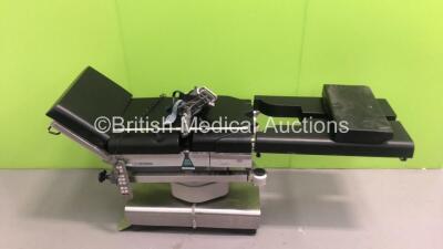 Eschmann RX600 Operating Table with Controller and 1 x Foot Stirrup (Powers Up, Untested Due to Suspected Low Battery, Missing 1 Cushion - See Photo) *108163 / R6AC-4L-1135* - 2