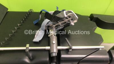 Eschmann RX600 Operating Table with Controller and 1 x Foot Stirrup (Powers Up, Untested Due to Suspected Low Battery, Missing 1 Cushion - See Photo) *108163 / R6AC-4L-1135* - 4