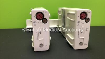 2 x Philips M3015A Microstream CO2 Modules with Press.Temp *Mfd Both 2011*