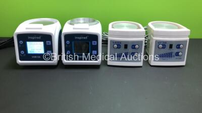 Job Lot Including 2 x Inspired VHB15A Respiratory Humidifiers *Mfd 2020* and 2 x Vadi VH-1500 Respiratory Humidifiers (All Power Up) *2017142506 - 2017140204 - 1500201035078 - 1500201034303*
