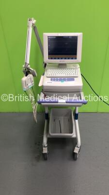 Nihon - Kohden Cardiofax V ECG-1550KECG Machine on Stand with 10 Lead ECG Leads (Powers Up) *S/ N 00014*