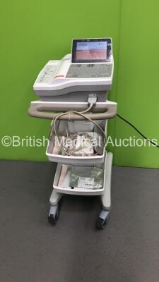 Burdick 8500 Electrocardiograph on Stand with 10 Lead ECG Leads (Powers Up) *S/N E8500-001949*