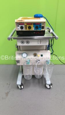 Eschmann TD411-S Electrosurgical Unit on Eschmann FiberLight 150 Trolley with Footswitch (Powers Up) *S/N 051758*