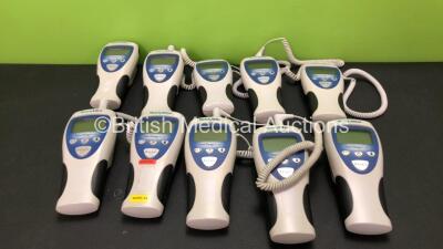 10 x Welch Allyn 692 Thermometers (All Untested Due to Missing Batteries, 3 with Missing Battery Covers-See Photos)