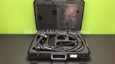 Olympus BF Type 1T260 Video Bronchoscope in Case *Mfd 2005* Engineers Report : Optical System - Ok, Angulation - Ok, Insertion Tube - Ok, Light Transmission - Ok, Channels - Ok, Leak Check - Ok *SN 1500387*