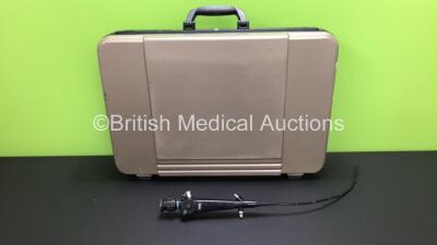 Pentax FCY-15RBS Fiber Cystoscope in Case Engineers Report : Optical System - No Broken Fibres, Angulation - Ok, Insertion Tube - Crush Marks and Tear, Light Transmission - Ok, Channels - Ok, Leak Check - Excessive Leak *SN A110029*