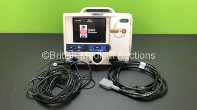 Medtronic Lifepak 20 Defibrillator / Monitor Including ECG and Printer Options with 1 x Paddle Lead, 1 x 3 Lead ECG Lead and 1 x Battery *Mfd 2005* (Powers Up)