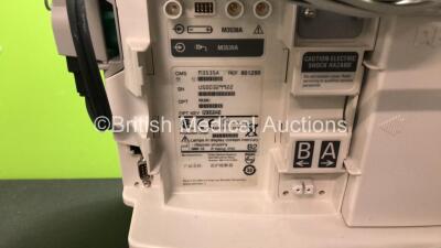 2 x Philips MRx Defibrillators Including Pacer, ECG and Printer Options with 2 x Philips M3538A Batteries, 2 x Philips M3539A Modules, 2 x Paddle Leads and 2 x 3 Lead ECG Leads (Both Power Up) *SN US00329924 - US00329922* - 6
