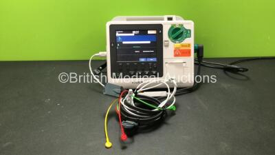 Philips Heartstart XL+ Defibrillator Including Pacer, ECG and Printer Options with 1 x 3 Lead ECG Lead and 1 x Paddle Lead (Powers Up) *SN US81515276*