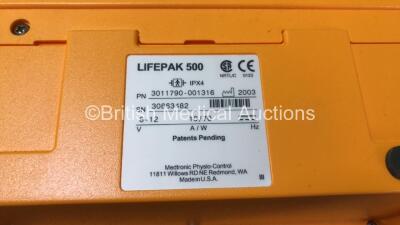 Medtronic Lifepak 500 Biphasic Automated External Defibrillator (Powers Up) - 3