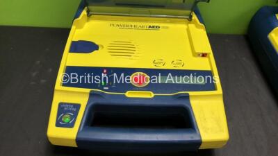2 x Cardiac Science Powerheart AED G3 Defibrillators with 2 x Batteries (Both Power Up) - 2