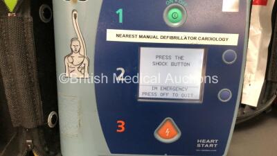 2 x Philips Heartstart FR2+ Defibrillators in Carry Cases with 2 x Batteries *Install Dates 06-2025 / 10-2021* (Both Power Up and Pass Self Test) *0107219904 - 0911891303* - 3