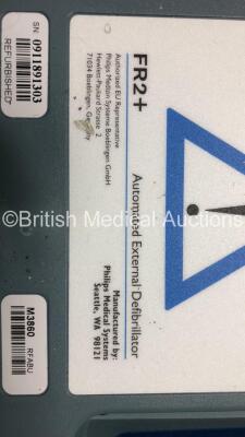 2 x Philips Heartstart FR2+ Defibrillators in Carry Cases with 2 x Batteries *Install Dates 06-2025 / 10-2021* (Both Power Up and Pass Self Test) *0107219904 - 0911891303* - 5