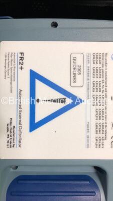 2 x Philips Heartstart FR2+ Defibrillators in Carry Cases with 2 x Batteries *Install Dates 12-2023 / 12-2019* (Both Power Up and Pass Self Test) *0510800675 - 0911891312* - 4