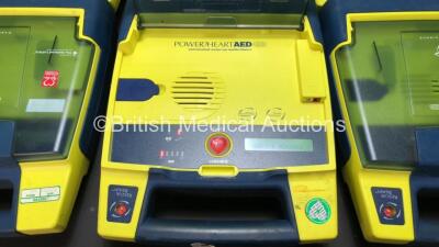 6 x Cardiac Science Powerheart AED G3 Automated External Defibrillators (All Power Up with 4 x Service Required Message - Batteries Not Included) *369283 / 369965 / 4027814 / 369541 / 373095 / 373129* - 2